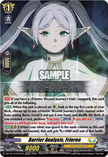 Barrier Analysis, Frieren (DZ-BT13/EX07EN), DZ-BT13: Parallactic Clash — Vanguard card price