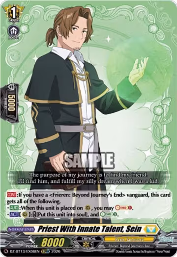 Priest With Innate Talent, Sein (DZ-BT13/EX08EN), DZ-BT13: Parallactic Clash — Vanguard card price