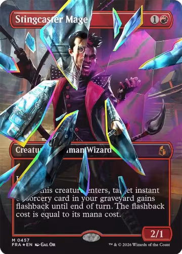 Stingcaster Mage (Borderless) (Facet Foil) (0457) (457), Reality Fracture — Magic card price