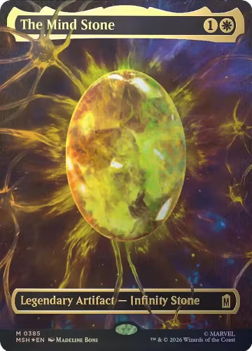 The Mind Stone (Borderless) (Cosmic Foil) (385), Marvel Super Heroes — Magic card price