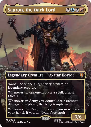Sauron, the Dark Lord (Borderless) (36), The Hobbit: Eternal-Legal — Magic card price