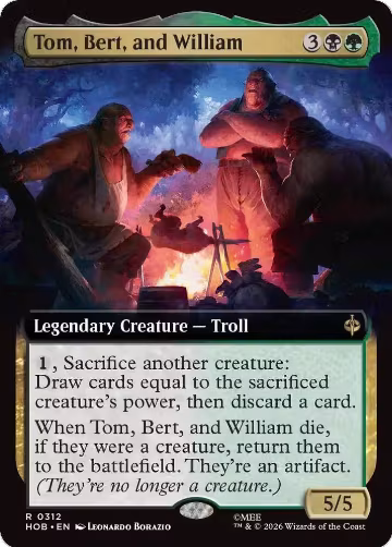 Tom, Bert, and William (Extended Art) (312), The Hobbit — Magic card price