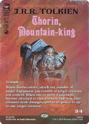 Thorin, Mountain-king (Borderless) (Surge Foil) (279), The Hobbit — Magic card price