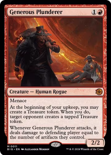 Generous Plunderer (11), Promo Pack: Outlaws of Thunder Junction — Magic card price