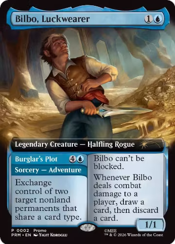 Bilbo, Luckwearer (Extended Art) (2), Unique and Miscellaneous Promos — Magic card price
