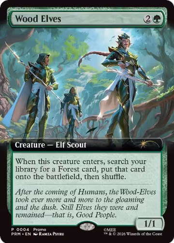 Wood Elves (Extended Art) (4), Unique and Miscellaneous Promos — Magic card price