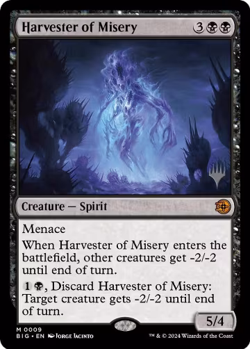 Harvester of Misery (9), Promo Pack: Secrets of Strixhaven — Magic card price