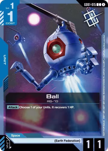 Ball (Judge Pack 02) (GD01-015), Gundam Promotional Cards — Gundam card price