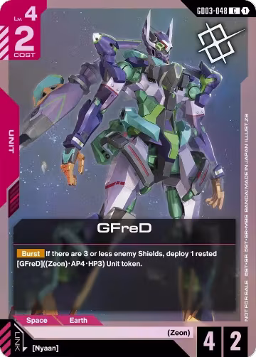 GFreD (Judge Pack 02) (GD03-048), Gundam Promotional Cards — Gundam card price