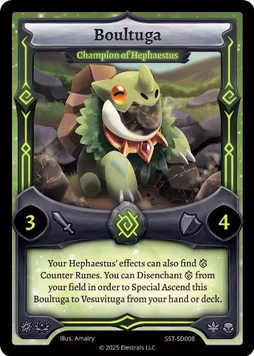 Boultuga - Champion of Hephaestus (SST-SD008), Divine Champions: Sunstrike Starter Decks — Elestrals card price