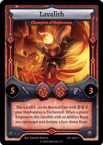 Lavalith - Champion of Hephaestus (SST-SD012), Divine Champions: Sunstrike Starter Decks — Elestrals card price