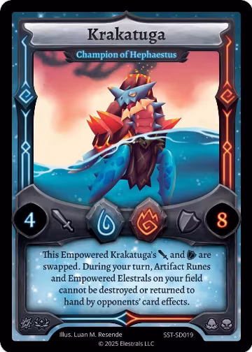 Krakatuga - Champion of Hephaestus (SST-SD019), Divine Champions: Sunstrike Starter Decks — Elestrals card price