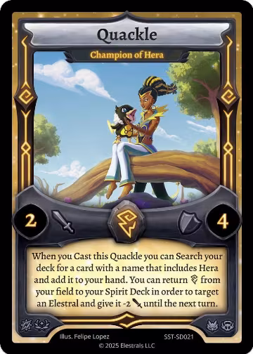 Quackle - Champion of Hera (SST-SD021), Divine Champions: Sunstrike Starter Decks — Elestrals card price