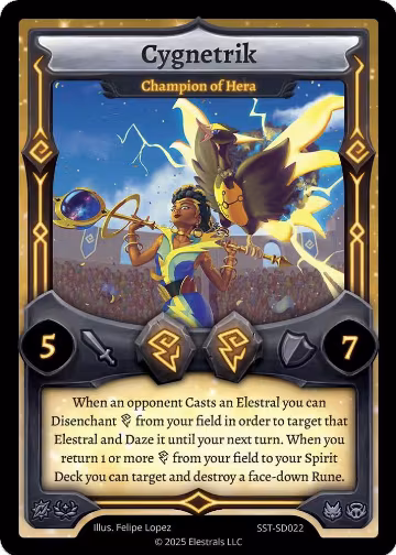 Cygnetrik - Champion of Hera (SST-SD022), Divine Champions: Sunstrike Starter Decks — Elestrals card price