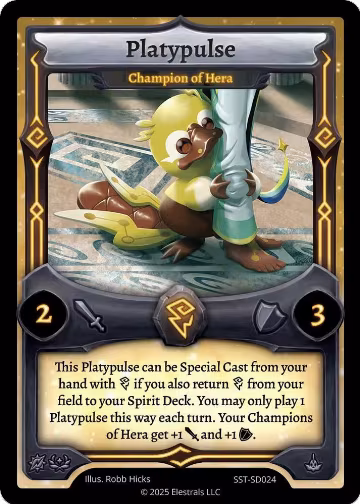 Platypulse - Champion of Hera (SST-SD024), Divine Champions: Sunstrike Starter Decks — Elestrals card price