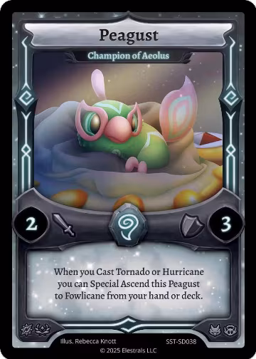 Peagust - Champion of Aeolus (SST-SD038), Divine Champions: Sunstrike Starter Decks — Elestrals card price