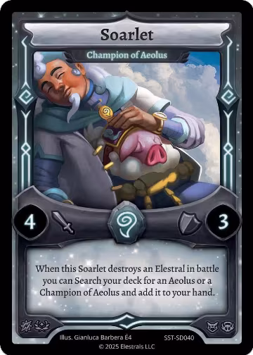 Soarlet - Champion of Aeolus (SST-SD040), Divine Champions: Sunstrike Starter Decks — Elestrals card price