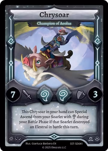 Chrysoar - Champion of Aeolus (SST-SD041), Divine Champions: Sunstrike Starter Decks — Elestrals card price