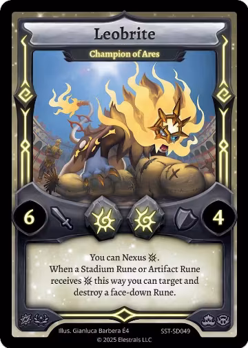 Leobrite - Champion of Ares (SST-SD049), Divine Champions: Sunstrike Starter Decks — Elestrals card price