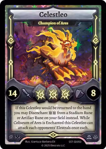 Celestleo - Champion of Ares (SST-SD050), Divine Champions: Sunstrike Starter Decks — Elestrals card price