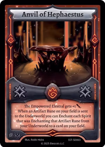 Anvil of Hephaestus (SST-SD063), Divine Champions: Sunstrike Starter Decks — Elestrals card price
