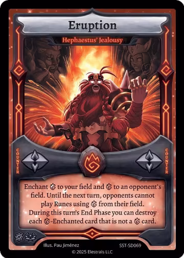 Eruption - Hephaestus' Jealousy (SST-SD069), Divine Champions: Sunstrike Starter Decks — Elestrals card price