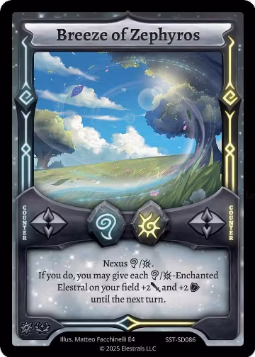 Breeze of Zephyros (SST-SD086), Divine Champions: Sunstrike Starter Decks — Elestrals card price