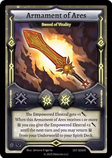 Armament of Ares - Sword of Vitality (SST-SD090), Divine Champions: Sunstrike Starter Decks — Elestrals card price