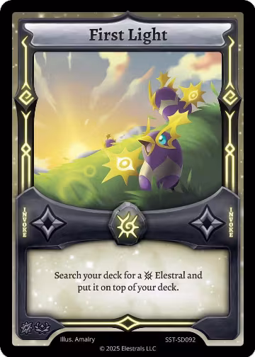 First Light (SST-SD092), Divine Champions: Sunstrike Starter Decks — Elestrals card price