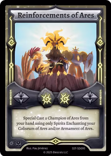 Reinforcements of Ares (SST-SD095), Divine Champions: Sunstrike Starter Decks — Elestrals card price