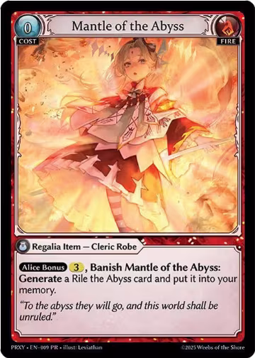 Mantle of the Abyss (009), Proxia's Vault — Grand Archive card price