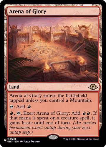 Arena of Glory (215), The List Reprints — Magic card price