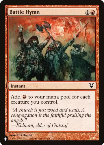 Battle Hymn (128), The List Reprints — Magic card price