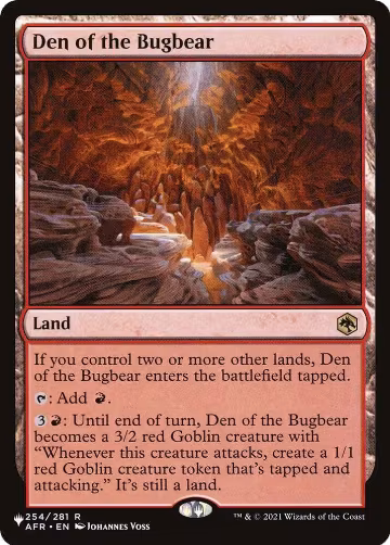 Den of the Bugbear (254), The List Reprints — Magic card price