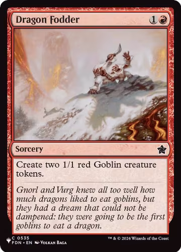 Dragon Fodder (FDN) (535), The List Reprints — Magic card price
