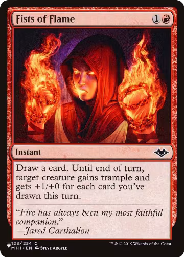 Fists of Flame (MH1) (123), The List Reprints — Magic card price