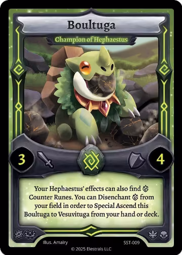 Boultuga - Champion of Hephaestus (SST-009) (SST-009), Divine Champions: Sunstrike — Elestrals card price