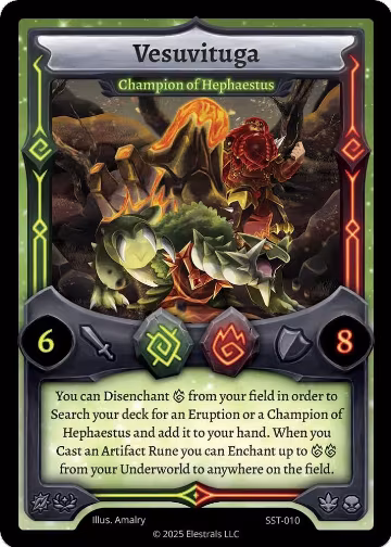 Vesuvituga - Champion of Hephaestus (SST-010) (SST-010), Divine Champions: Sunstrike — Elestrals card price