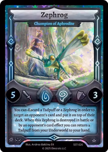 Zephrog - Champion of Aphrodite (SST-026) (SST-026), Divine Champions: Sunstrike — Elestrals card price