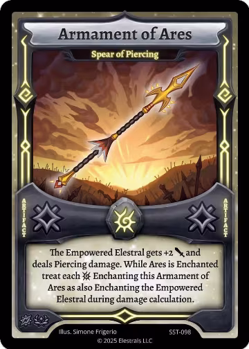 Armament of Ares - Spear of Piercing (SST-098), Divine Champions: Sunstrike — Elestrals card price