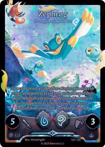 Zephrog - Champion of Aphrodite (SST-109) (SST-109), Divine Champions: Sunstrike — Elestrals card price