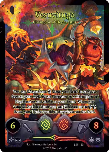 Vesuvituga - Champion of Hephaestus (SST-123) (SST-123), Divine Champions: Sunstrike — Elestrals card price
