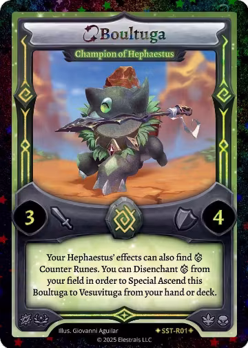 Boultuga - Champion of Hephaestus (SST-R01) (SST-R01), Divine Champions: Sunstrike — Elestrals card price