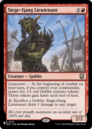 Siege-Gang Lieutenant (113), The List Reprints — Magic card price