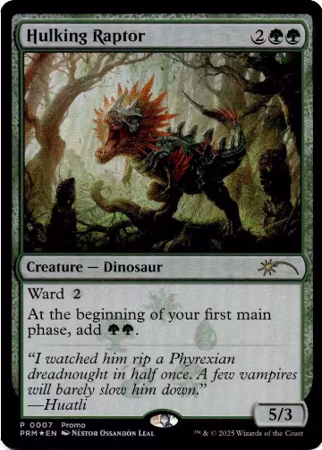 Hulking Raptor (7), Media Promos — Magic card price