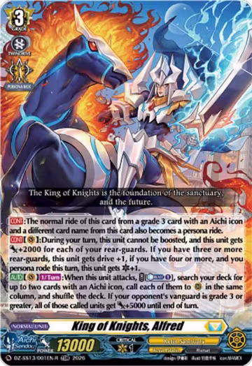 King of Knights, Alfred (TDR) (DZ-SS13/001EN-R), DZ-SS13: Blaster Blade Start Deck — Vanguard card price