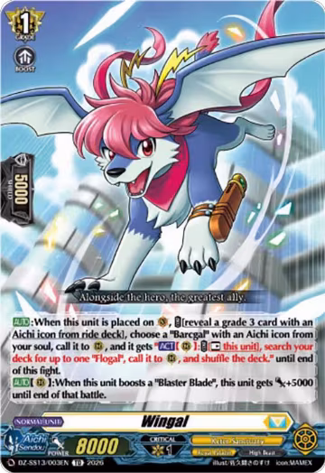 Wingal (DZ-SS13/003EN), DZ-SS13: Blaster Blade Start Deck — Vanguard card price