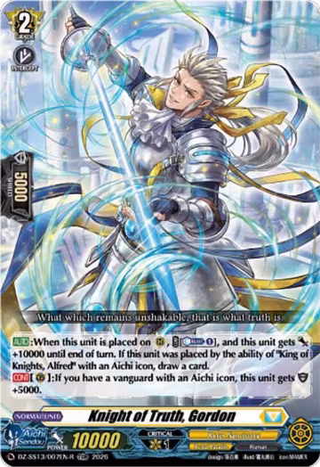 Knight of Truth, Gordon (TDR) (DZ-SS13/007EN-R), DZ-SS13: Blaster Blade Start Deck — Vanguard card price