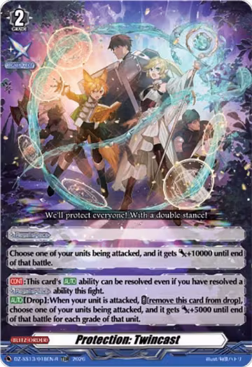 Protection: Twincast (TDR) (DZ-SS13/018EN-R), DZ-SS13: Blaster Blade Start Deck — Vanguard card price