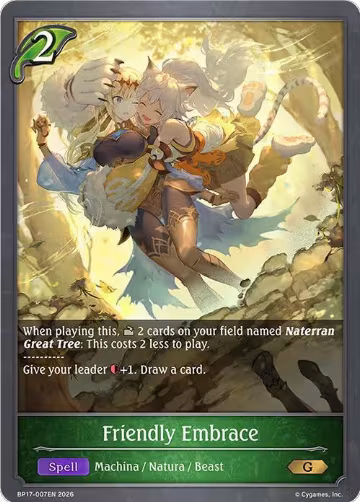 Friendly Embrace (BP17-007EN), Convergent Destinies — Shadowverse card price